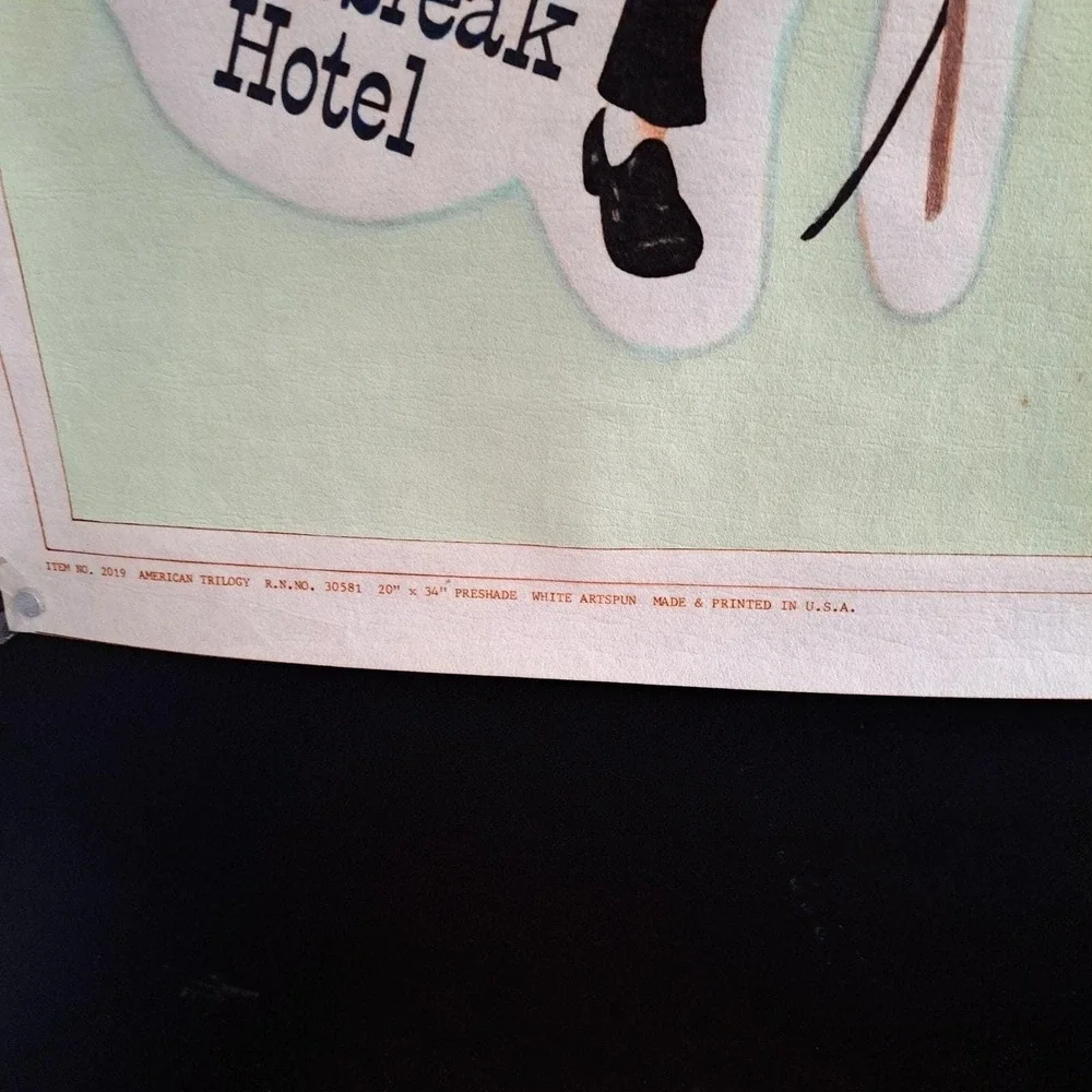 Elvis Presley Tapestry VTG 1978 Boxcar Felt Wall Hanging‎ 20x34 American Trilogy